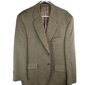 VINTAGE Chaps Ralph Lauren Jacket L Brown Glen Plaid Wool Blazer Canada M/l read